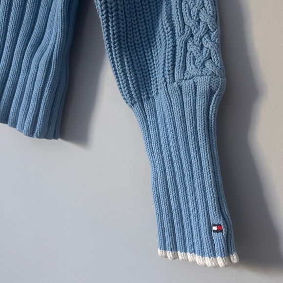 Y2K vintage Tommy Hilfiger, fisherman style mock neck sweater size small - Picture 3 of 6